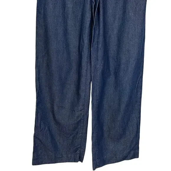 Talbots Tailored Indigo Wide Leg Pants Blue Size 6 - Picture 6 of 11